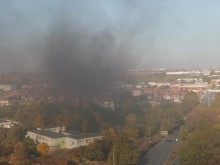 Пожар в северната част на Пловдив!