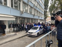 С минута мълчание полицаите от Варна отдадоха почит на загиналия Петър Бъчваров