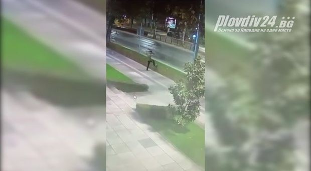 TD Поредната вандалска проява засне охранителна камера в центъра на Пловдив