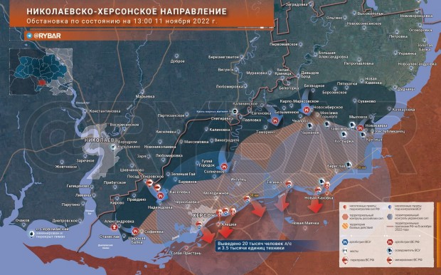 "Взгляд": Изтеглянето от Херсон създава заплаха за руския сухопътен коридор към Крим