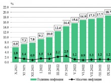 НСИ: Има лек спад в годишната инфлация за октомври 2022 година