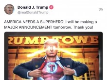 Доналд Тръмп: На Америка й трябва супергерой
