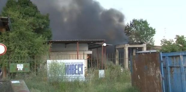 Пожар гори на Пристанище Бургас-Запад