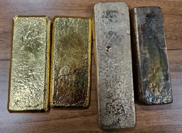 Над 2.7 кг контрабандни златни сплави-  отливки на стойност 234