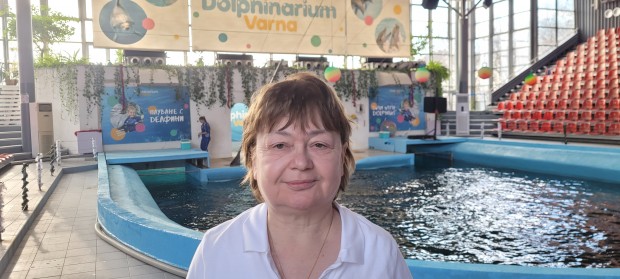 Ивелина Жекова треньор на делфини в Делфинариум Варна в