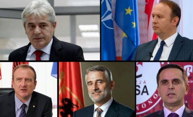Четирима лидери на политически партии от албанския блок в Северна