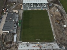Трибуна Спортклуб вече я няма, гледайте как върви строежът на "Лаута"
