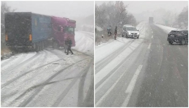 Рекордно количество сняг падна край Любляна, движението в Словения е затруднено