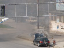 Ауди се самозапали в движение