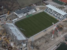 Нов сектор за гости на "Лаута", вижте докъде стигна строежът