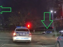 Патрулка се оказа на правилното място и в правилния момент на кръстовище в Пловдив