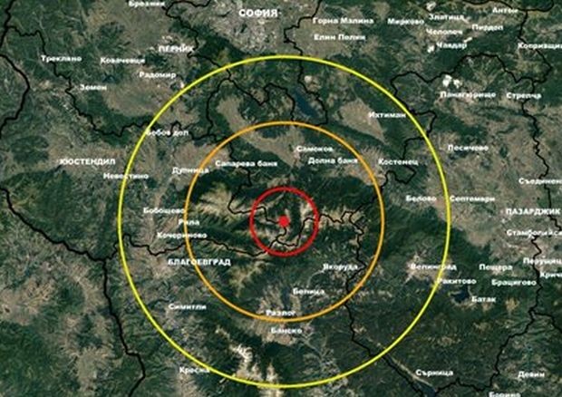 Земетресение с магнитуд 2 6 по Рихтер удари Самоков в 20 36