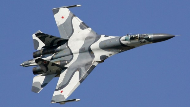 Руски изтребител Су 27 е закачил перката на американски безпилотен разузнавателен