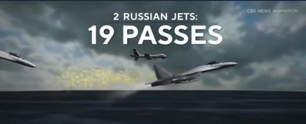 CBS показа как руският Су-27 е свалил американския дрон над Черно море