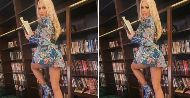 Попфолк певицата Камелия показа сексапил дори когато чете книга. Тя