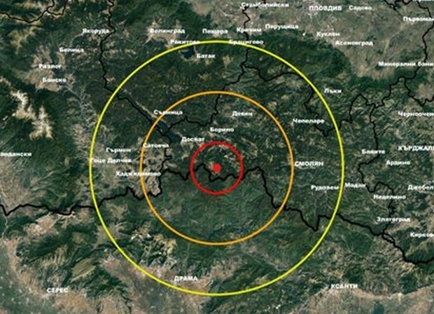 Земетресение с магнитуд 2,5 е регистрирано в 1:51 ч. тази нощ