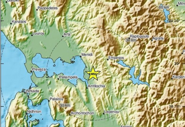 Земетресение с магнитуд 4,6 удари Гърция