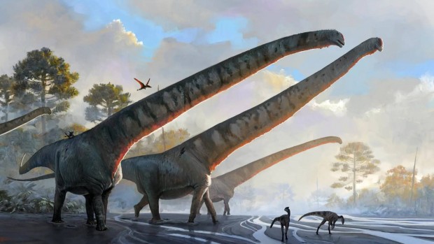 Със своите дълги шии и страховити тела динозаврите от вида завропод са