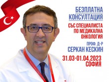 Безплатни консултации за пациенти с онкологични заболявания с проф. д-р Серкан Кескин на 31-ви март и 1-ви април