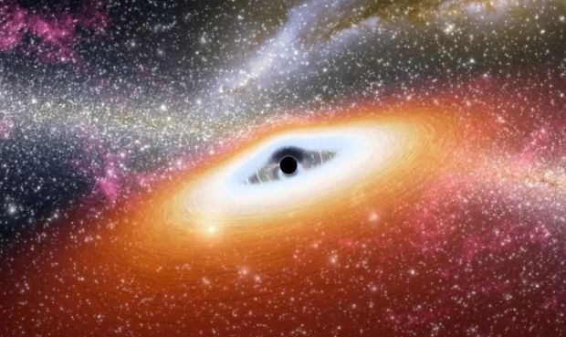 Свръхмасивна бягаща черна дупка се движи в Космоса с изключително