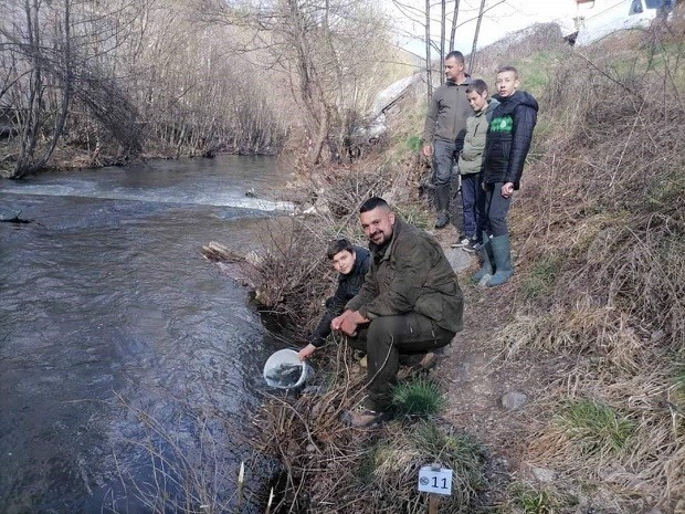 Зарибиха с балканска пъстърва река Девинска