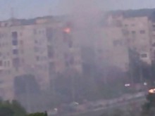 Пожар избухна в блок в Пловдив