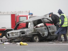 Автомобил се е самозапалил на магистрала "Тракия"