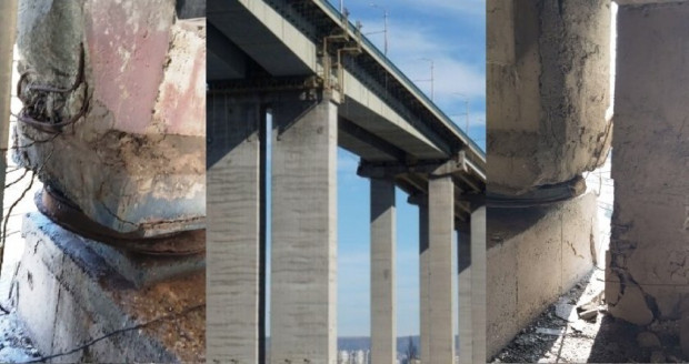 Аспаруховият мост има нужда от ремонт Състоянието му в момента