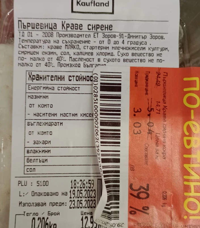 Мъж отлепи промоционален етикет
