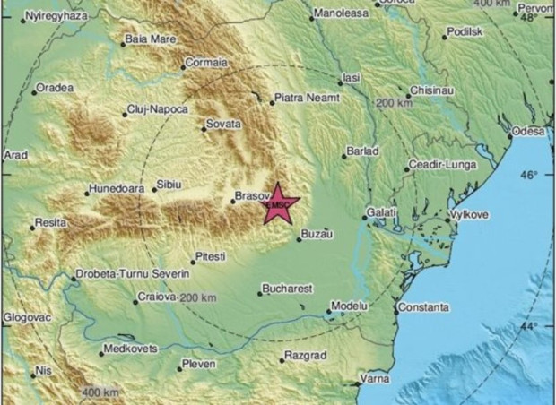 Три земетресения са регистрирани в румънския район Вранча през изминалата нощ Националният институт по