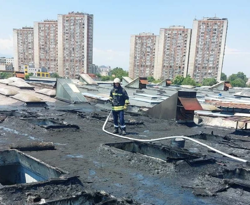 Дрон засне пожара в източната част на Пловдив