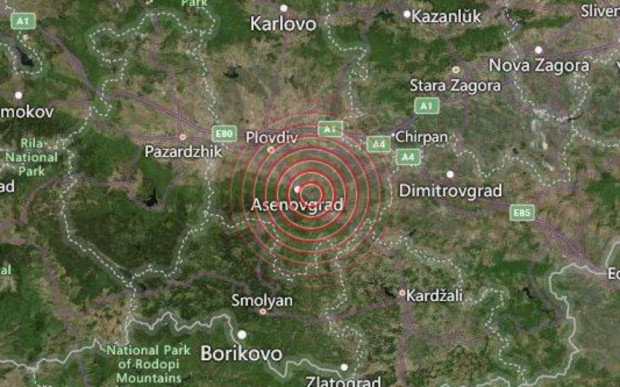 </TD
>Земетресение с магнитуд 2,8 по скалата на Рихтер е регистрирано