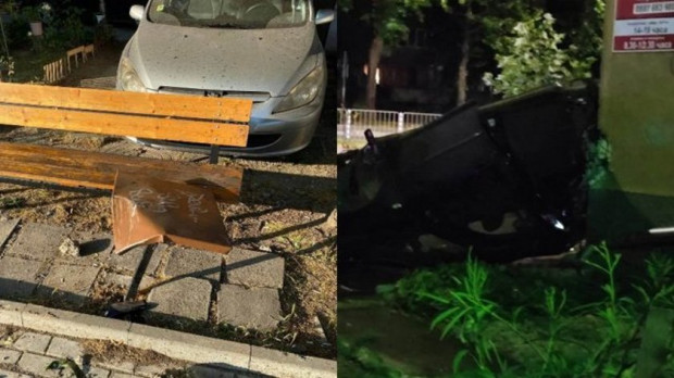 Лек автомобил се заби в блок на бул В Левски във