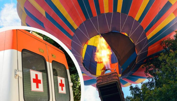 Летящ балон с горещ въздух се запали Седем души бяха ранени
