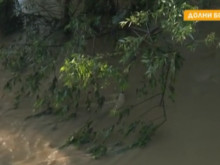Спада нивото на река Лесновска край Долни Богров в София