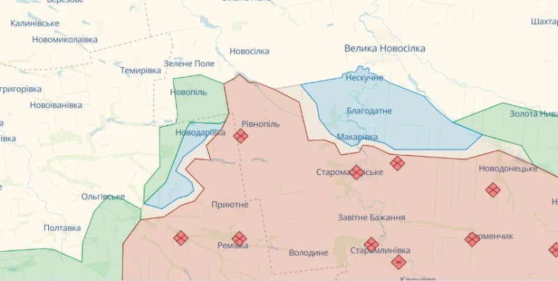 ВСУ обявиха, че са взели Равнопол на Запорожкия фронт