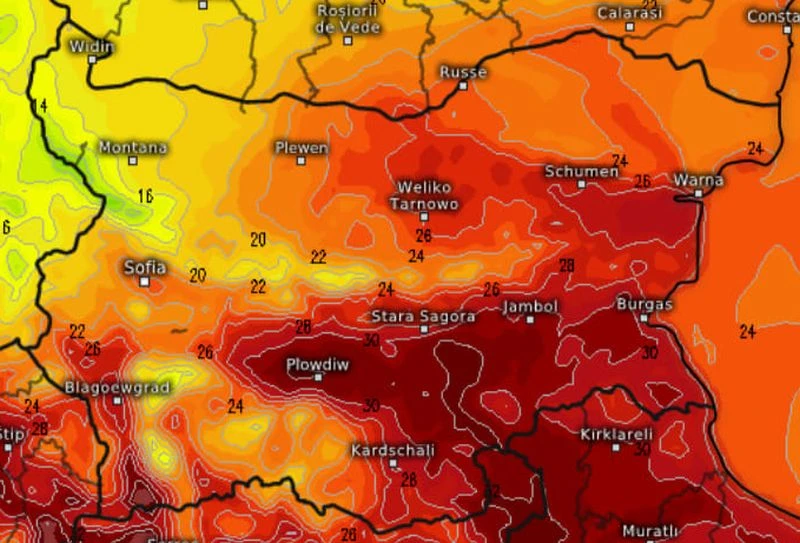 Meteo Bulgaria: Огромен температурен контраст, условия за тежки бури