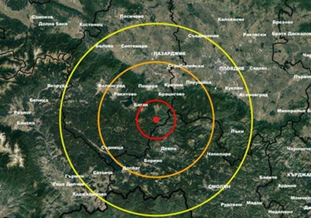 Земетресение с магнитуд от 2 8 по Рихтер е регистрирано днес