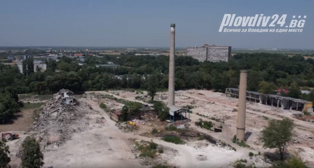 </TD
>Само коминът е останал от бившата Захарна фабрика в Пловдив,