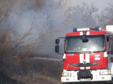 Пожар гори в в участъка с М. Градище - до разклона за Малки воден