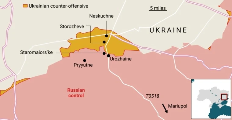 Руснаците обявиха, че са изхвърлили ВСУ от Старомайорское