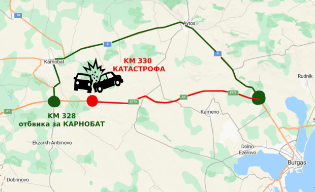Катастрофиралите камиони на магистрала Тракия вече са изтеглени от пътното