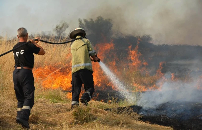 Осем пожарни гасят голям пожар в Свиленградско