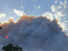 Силен пожар опустошава горите в Северна Гърция, осем села са евакуирани