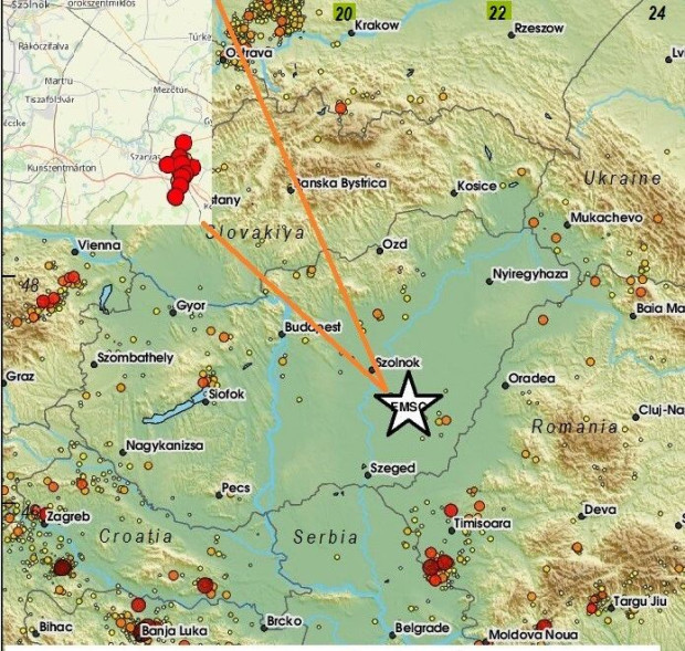 И в Унгария стават земетресения