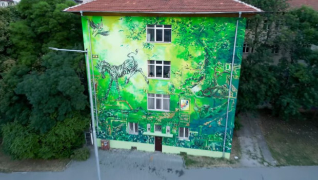 Софиянци могат да се насладят на новия художествен проект върху сградата на 126 ОУ "Петко Ю. Тодоров"