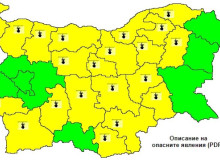 Жълт код за опасни горещини за утре в почти цялата страна