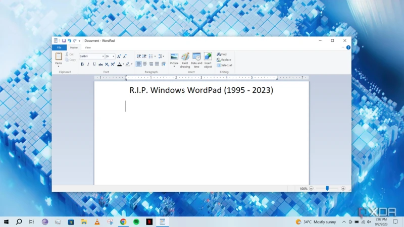 "Майкрософт" премахва емблематичния WordPad