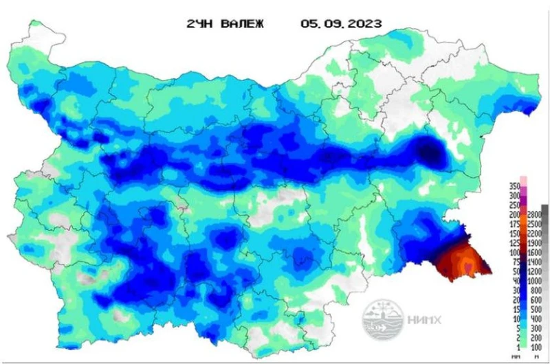 НИМХ: Количеството валежи в село Кости е 311 л./кв.м