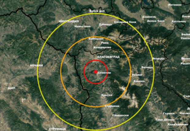 Земетресение с магнитуд 3.2 по Рихтер бе регистрирано преди минути